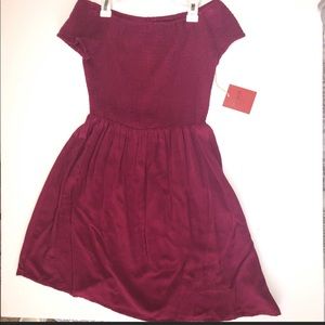 Dress (never worn) (color: burgundy red)